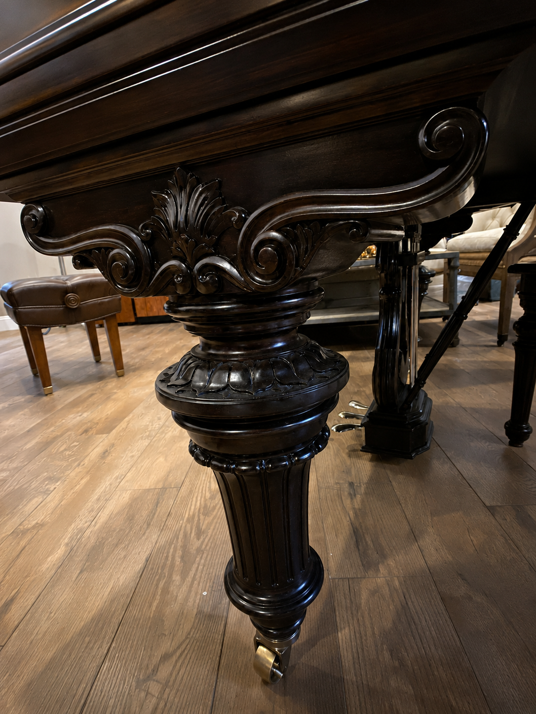 Ornate carved leg detail
