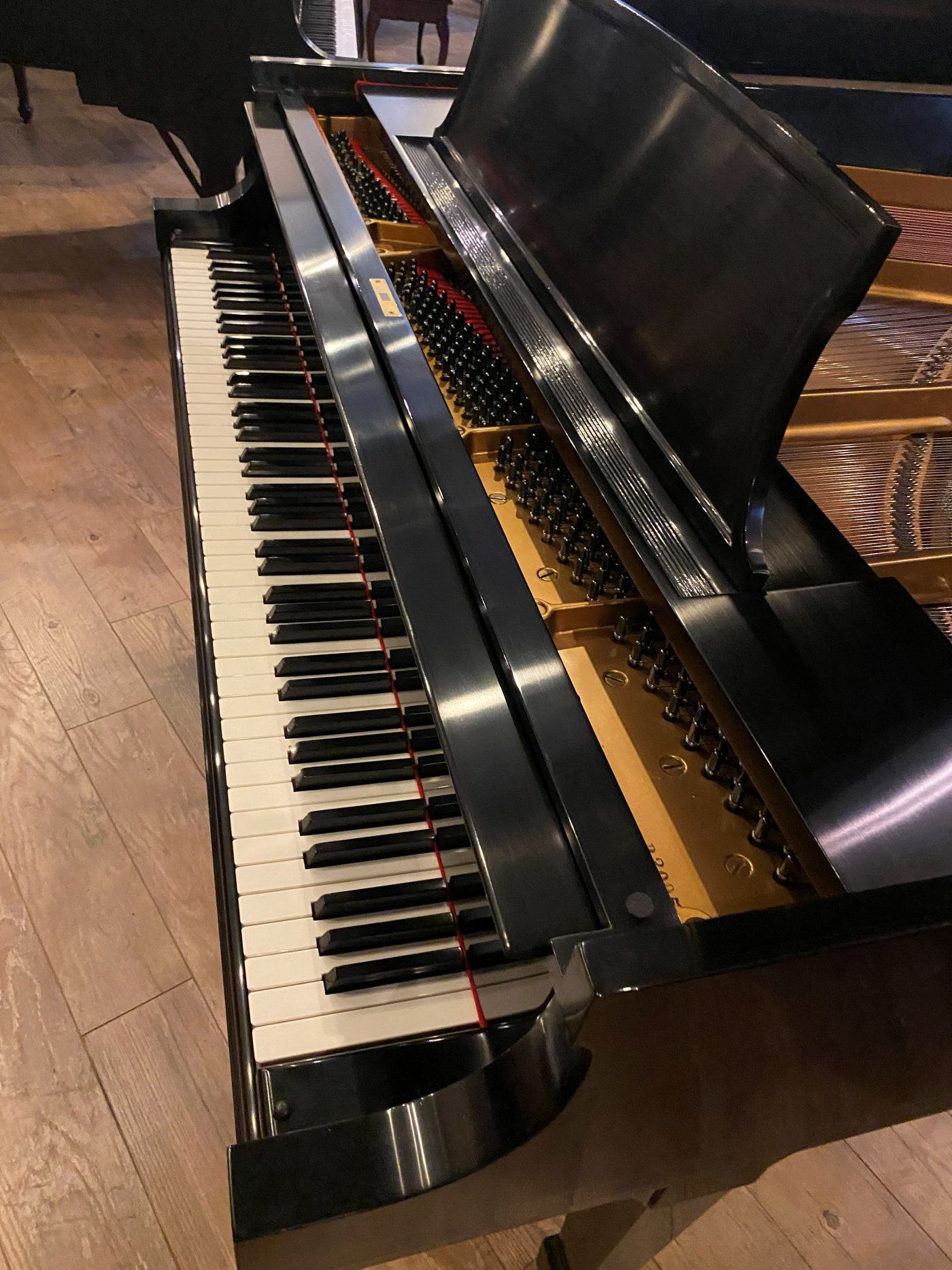 Piano keyboard closeup